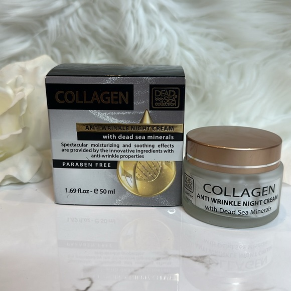 🆕 Dead Sea Collection Anti-Wrinkle Night/Face Cream with Collagen, 1.69 fl.oz - Picture 6 of 7